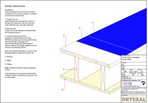 Dryseal Drawing Timber Deck Uninsulated